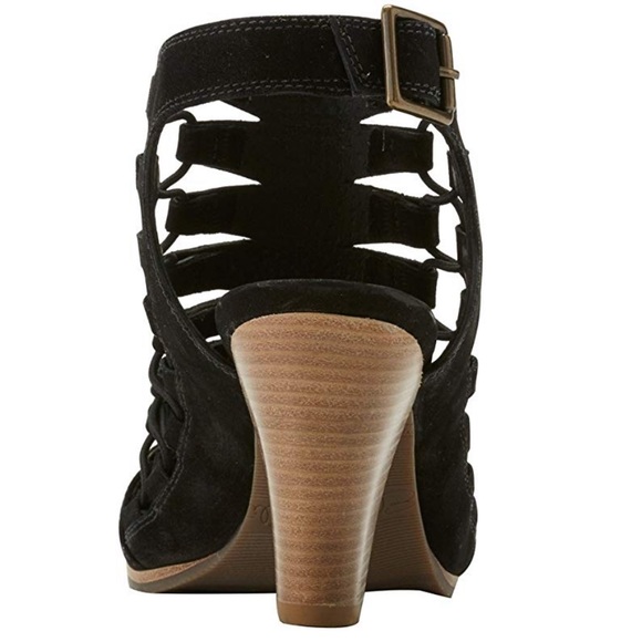 Leather Strappy Cut Out Gladiator Heel Sandals - Picture 5 of 6